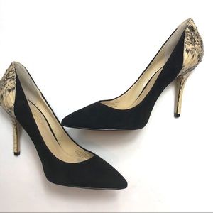 Enzo Angiolini Pallassino Suede Snakeskin Pump 7.5